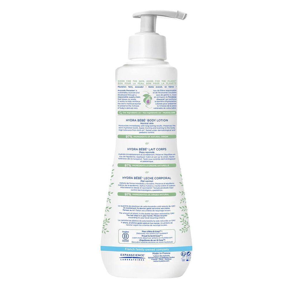 Loción corporal Mustela Hydra para bebé \u2013 Loción hidratante de...