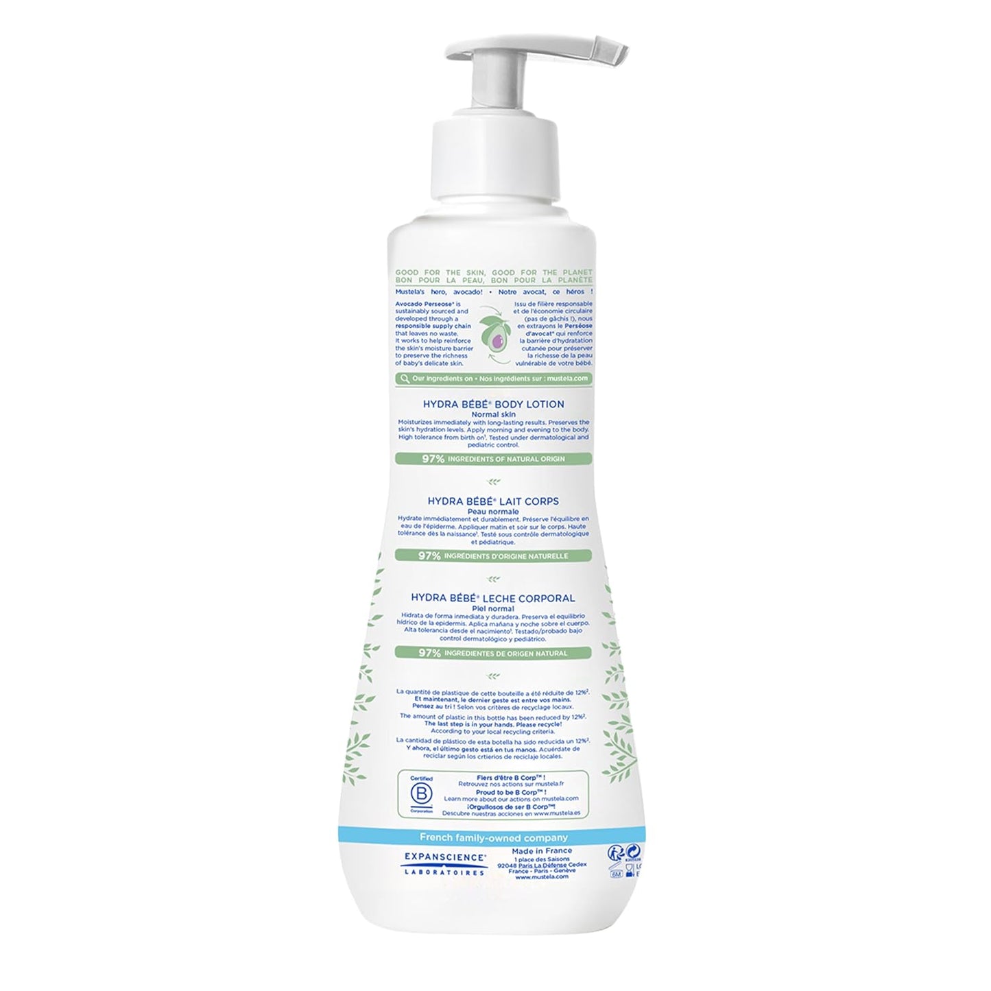Loción corporal Mustela Hydra para bebé \u2013 Loción hidratante de...