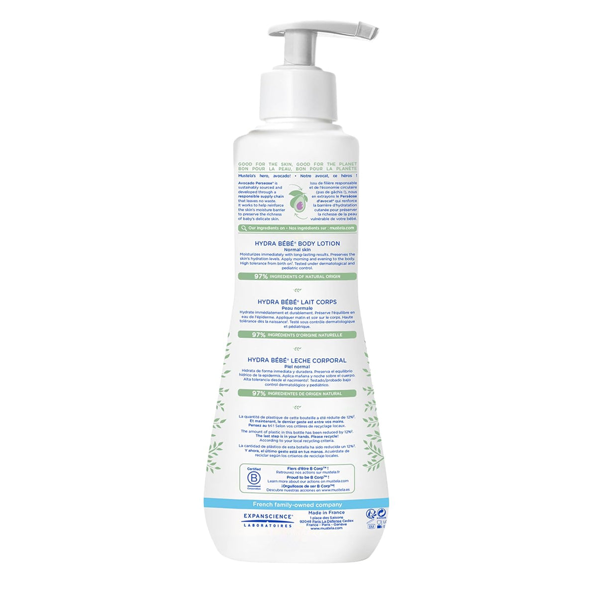 Loción corporal Mustela Hydra para bebé \u2013 Loción hidratante de...