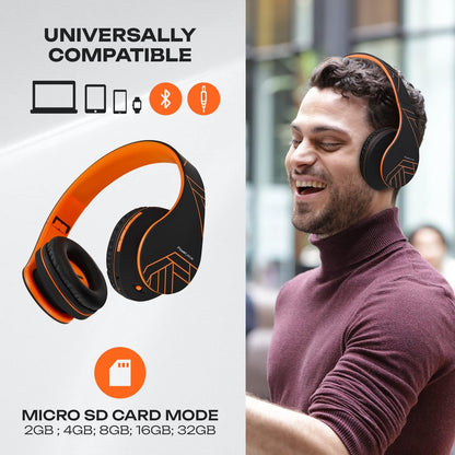 PowerLocus Auriculares Bluetooth sobre la oreja, auriculares inalám...