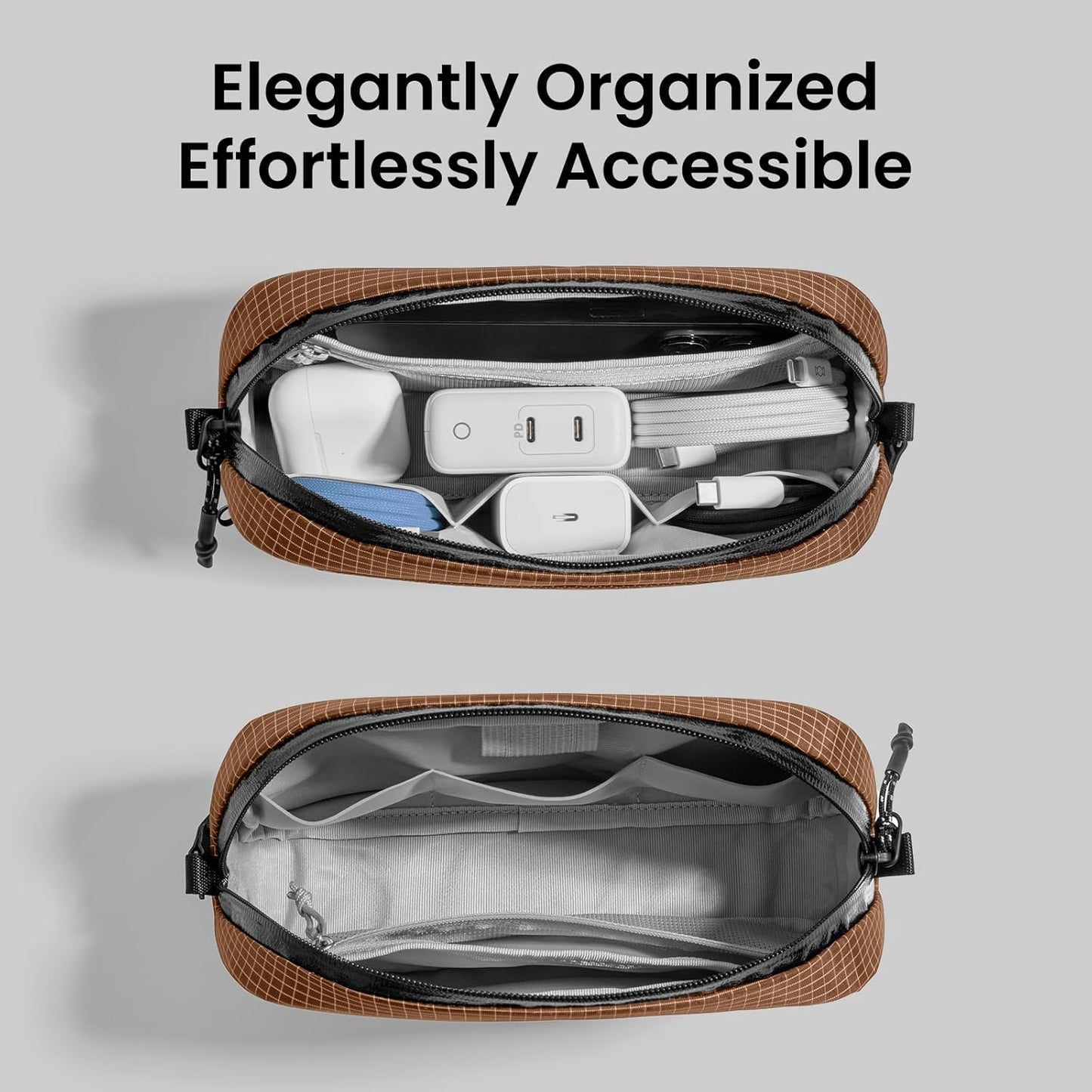 tomtoc Estuche organizador de accesorios de viaje para electrónicos...