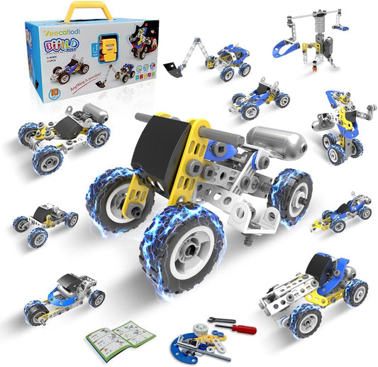 Juguetes STEM para niños de 5, 6, 7, 8+ años, 10 en 1 juguetes eléc...
