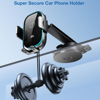 Cargador inalámbrico para automóvil, 3 en 1, soporte para teléfono de automóvil, cargador de automóvil, montaje para parabrisas, salpicadero, ventilación de aire, soporte de teléfono celular de carga