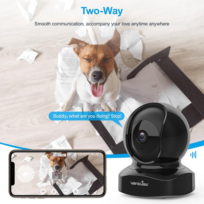 Wansview Cámara de seguridad inalámbrica 1080P HD Wansview, WiFi Ho...
