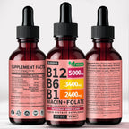 (Paquete de 2) Gotas líquidas de vitamina B12 y B6, complejo de vit...