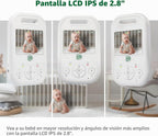 LeapFrog Monitor de bebé LF2423, sin WiFi, pantalla IPS, blanco | B...