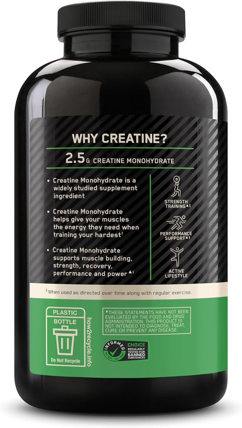 Optimum Nutrition Cápsulas de monohidrato de creatina micronizada,...