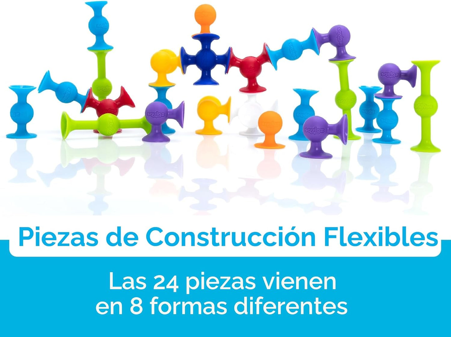 Set de principiantes Fat Brain Toys squigz, 24 piezas.