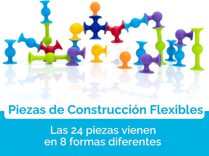 Set de principiantes Fat Brain Toys squigz, 24 piezas.