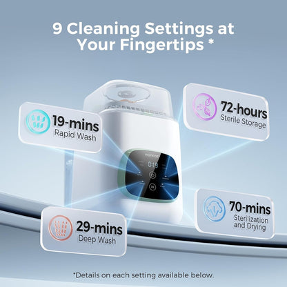 Momcozy KleanPal Pro - Lavadora, esterilizador y secadora de biberones, máquina de limpieza todo en uno para biberones, piezas de bomba y artículos esenciales para bebés, ahorro de tiempo y cuidado