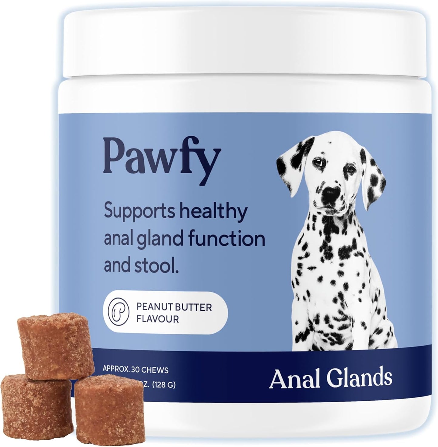 Pawfy Masticables de glándula anal para perros con mantequilla de m...