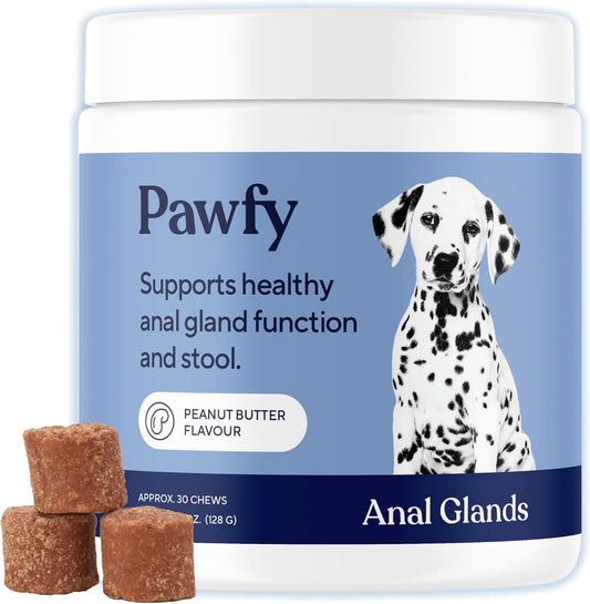 Pawfy Masticables de glándula anal para perros con mantequilla de m...