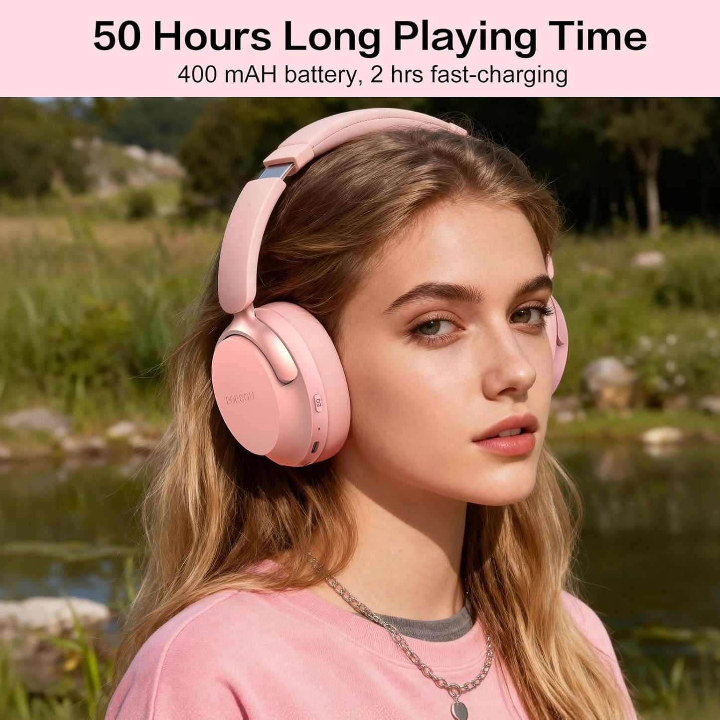 RORSOU B8 auriculares Bluetooth supraaurales, 6 modos de música EQ...
