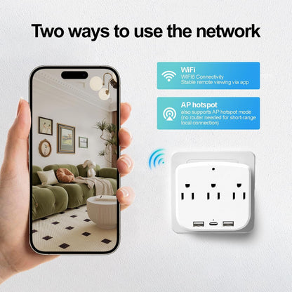 ULar Cargador de pared de cámara de salida 4K para interiores, moni...