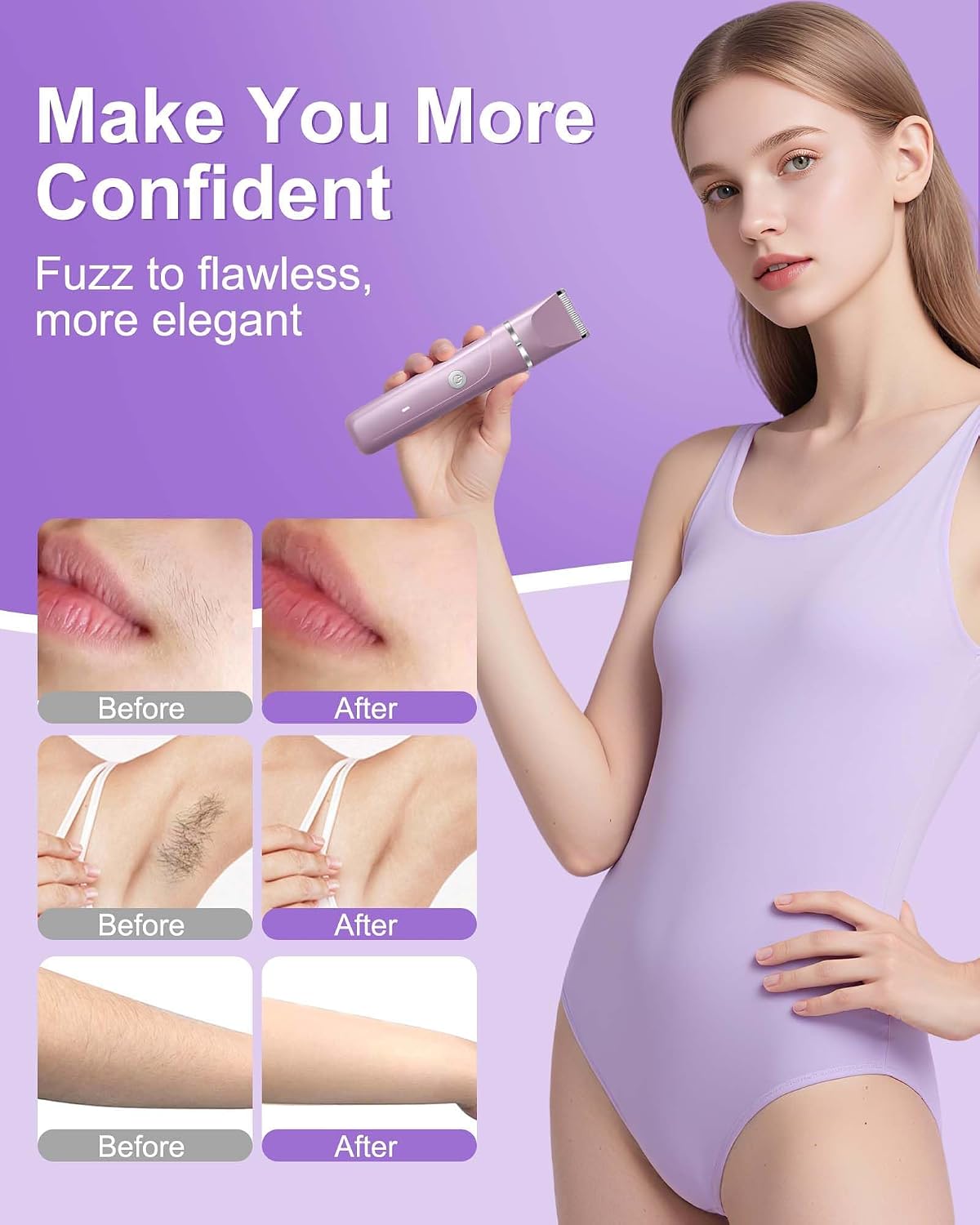 VEGITERIA Maquinillas de afeitar eléctricas para mujer, recortadora...