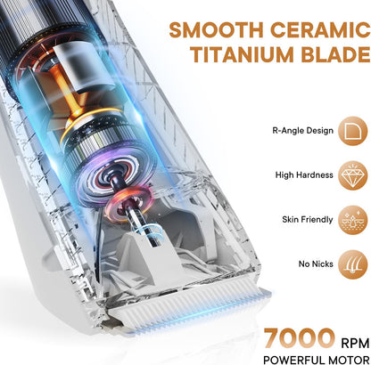 TEENOVA Pubic &amp; Body Hair Trimmer para hombres, afeitadora eléc...