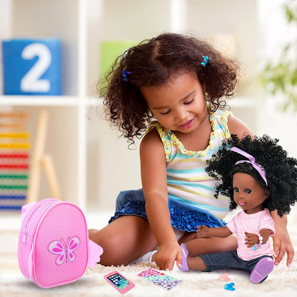 Ecore Fun Muñeca negra de 14.5 pulgadas de 14.5 pulgadas, juego de...