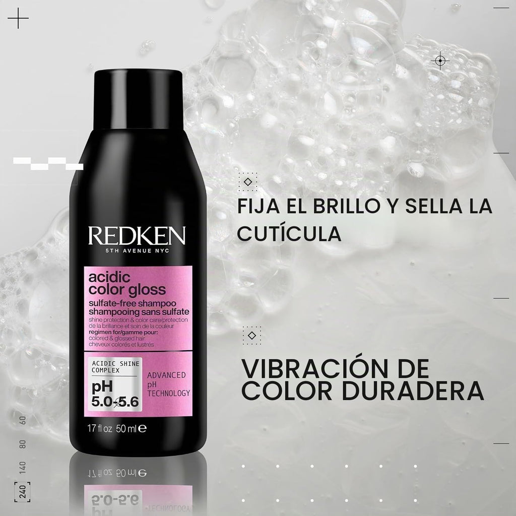 Redken Champú Acidic Color Gloss sin sulfatos para protección del c...