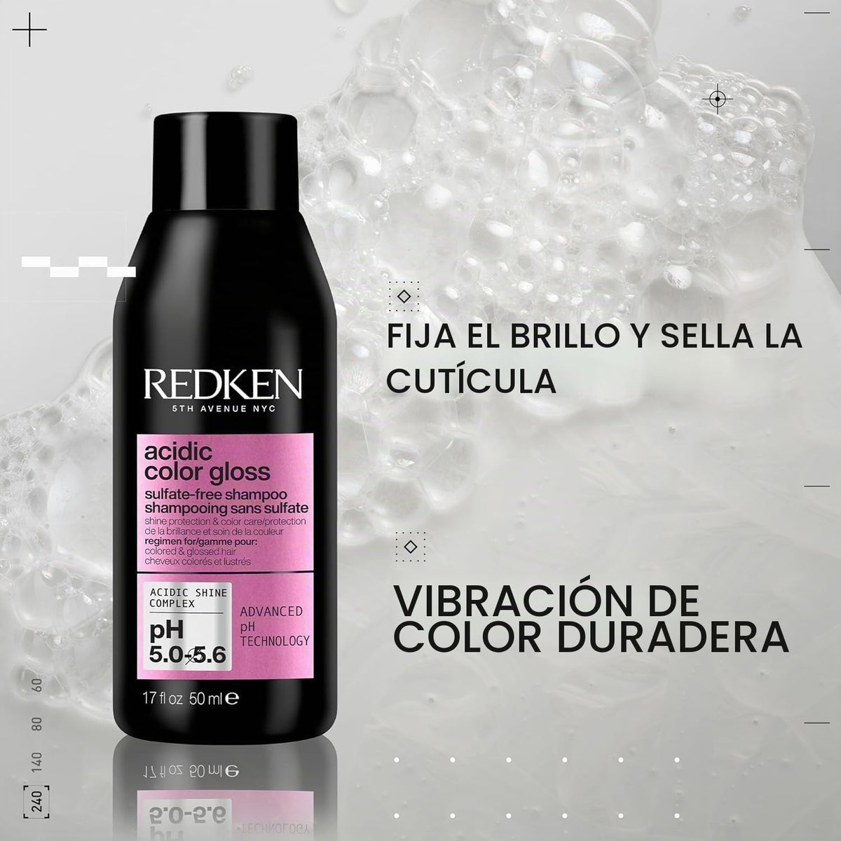 Redken Champú Acidic Color Gloss sin sulfatos para protección del c...