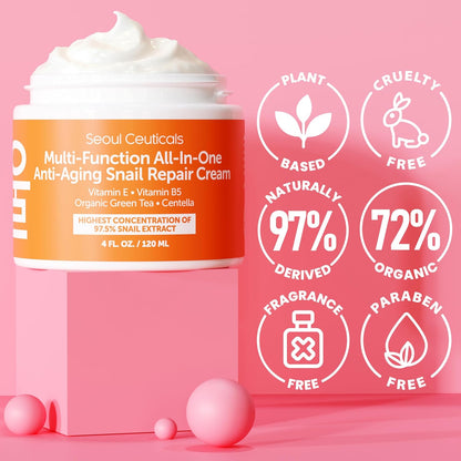 SeoulCeuticals K Beauty - Crema hidratante de mucina de caracol gra...