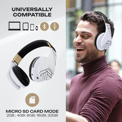 PowerLocus Auriculares Bluetooth sobre la oreja, auriculares inalám...