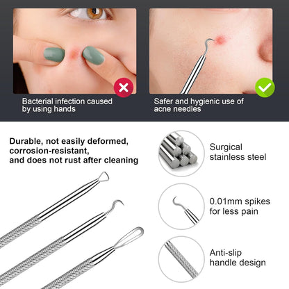 Meidaier Kit de eliminación de puntos negros, extractor de comedona...
