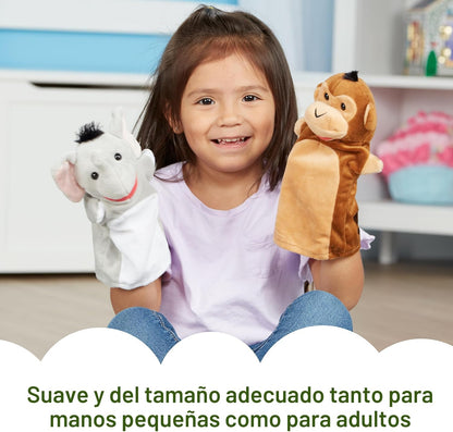 Melissa &amp; Doug Safari Buddies - Marionetas de mano, juego de 6...