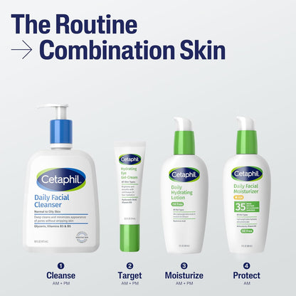 Cetaphil, loción hidratante diaria con ácido hialurónico, 3.0 onzas líquidas