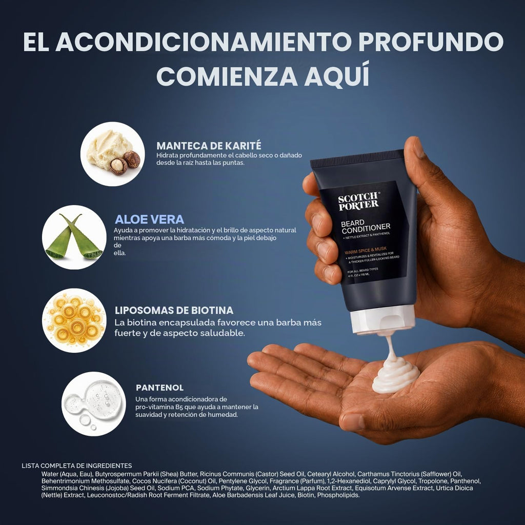 Scotch Porter Hidratar y nutrir el acondicionador de barba para hom...