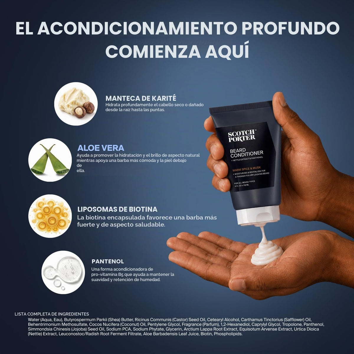 Scotch Porter Hidratar y nutrir el acondicionador de barba para hom...