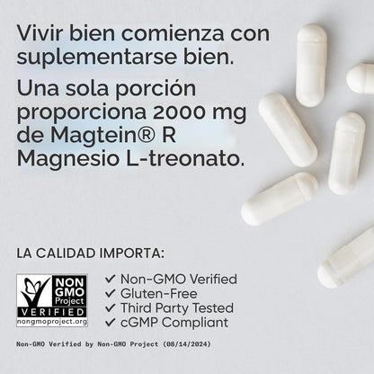 Sports Research® Cápsulas de L-treonato de magnesio de 2000 mg - Ma...