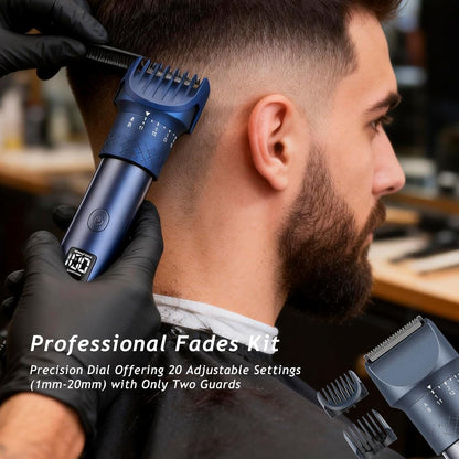 Cortadora de barba para hombres, juego de afeitadoras eléctricas y...