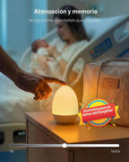 FULNIX Luz de huevo para guardería, control táctil para cuidado de...