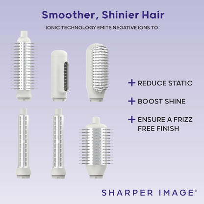 Sharper Image Revel 6 en 1 multiestilizador, cepillo iónico para se...
