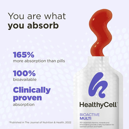 Healthycell Bioactive Multivitamínico Líquido Diario para Hombres y...
