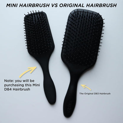 Denman Mini cepillo de pelo con cojín de paleta para secar con soplado, desenredar y viajar sobre la marcha, estilo cómodo, alisado y alisado, para mujeres y hombres, D84