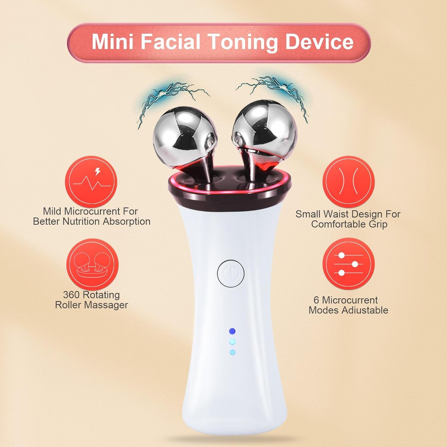 Dispositivo facial de microcorriente \u2013 Elevación facial eléctr...