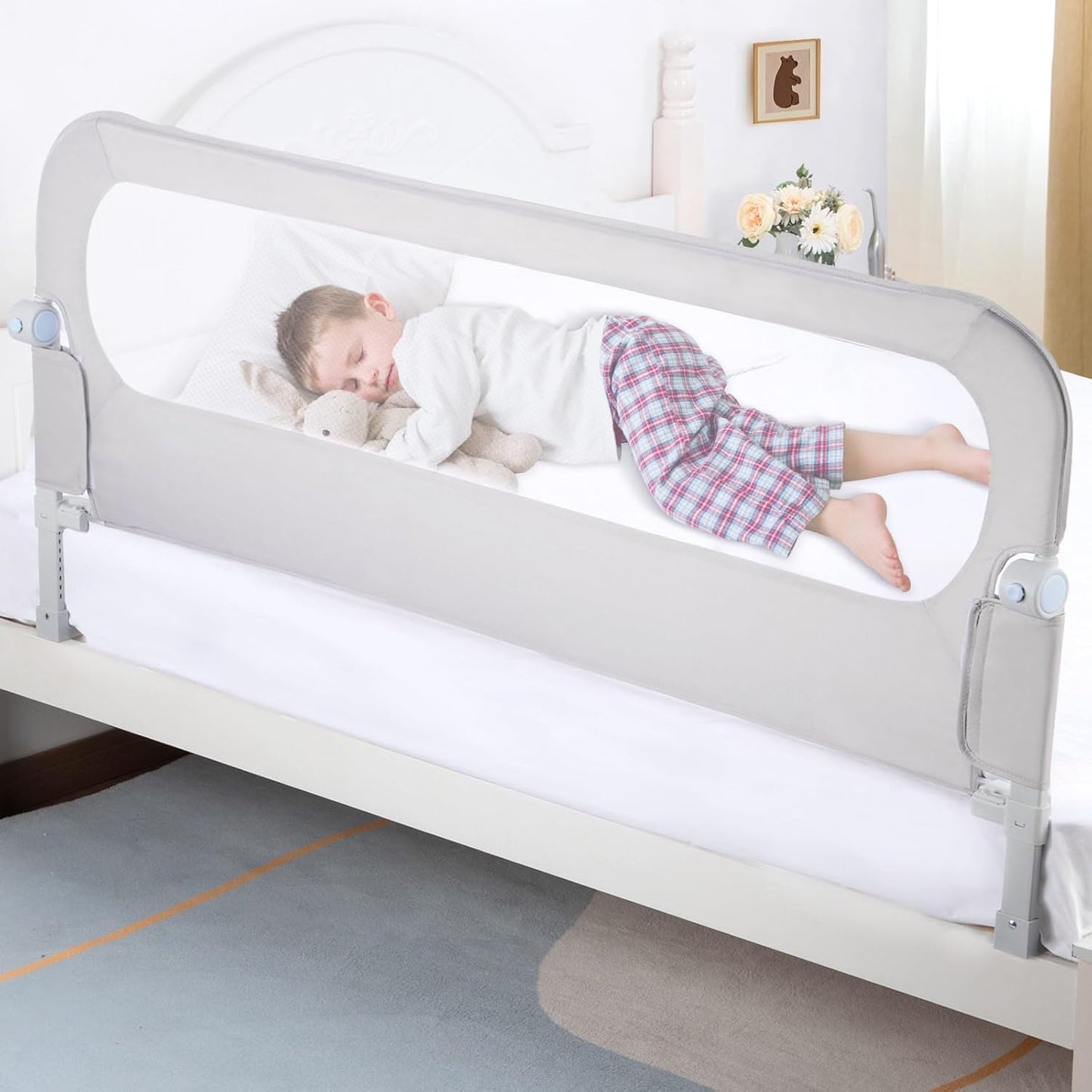 NUTIKAS Barandilla de Seguridad para Cama de Bebé para Niños Pequeñ...