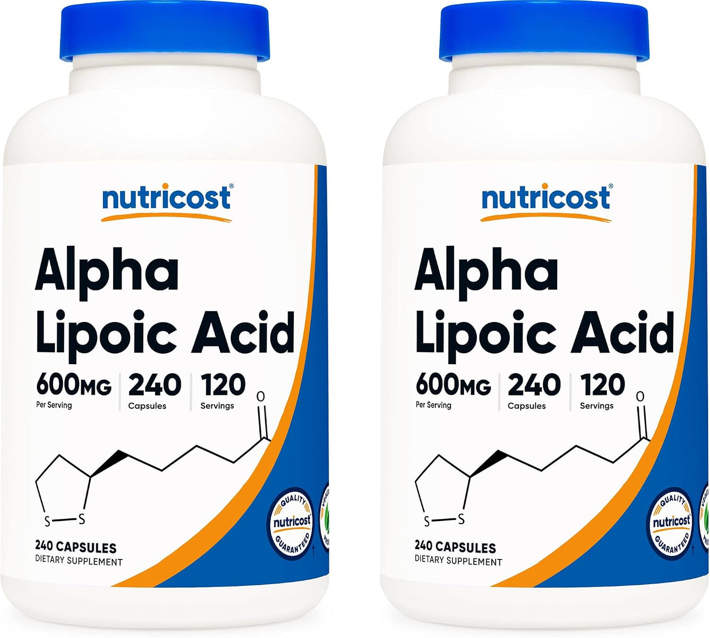 Nutricost Ácido alfa lipoico de 600 mg, 240 cápsulas vegetarianas,...