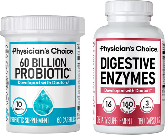 Physician's CHOICE Paquete avanzado de salud intestinal: 60 mil...