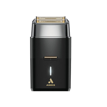 Andis 563616 Pro Foil Plus II - Afeitadora inalámbrica, láminas de oro y titanio, batería de iones de litio, incluye soporte de carga USB-C, color negro