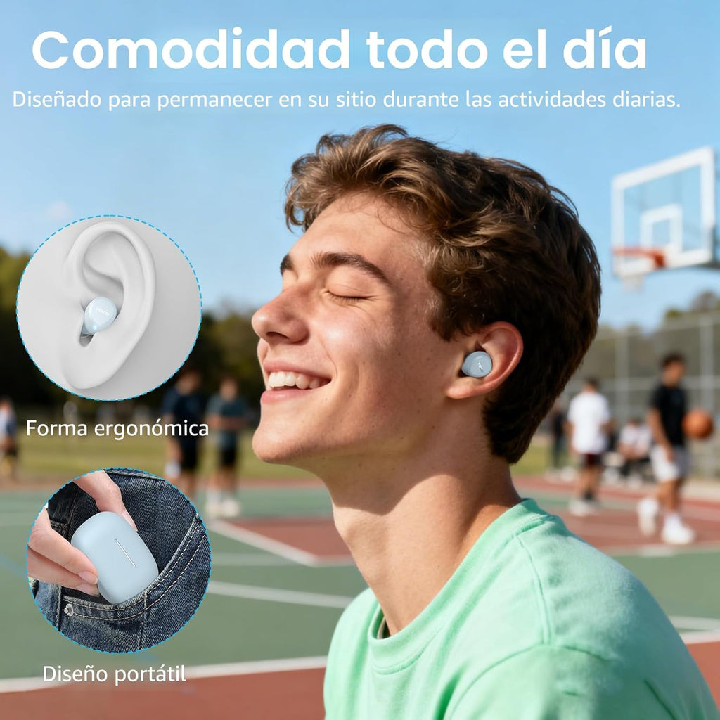 TOZO Auriculares inalámbricos A1 Bluetooth 5.3 de peso ligero en el...