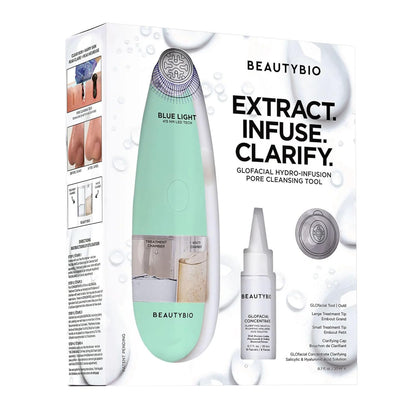 BeautyBio GLOfacial Hydro-Infusion Deep Pore Cleansing + Blue LED C...