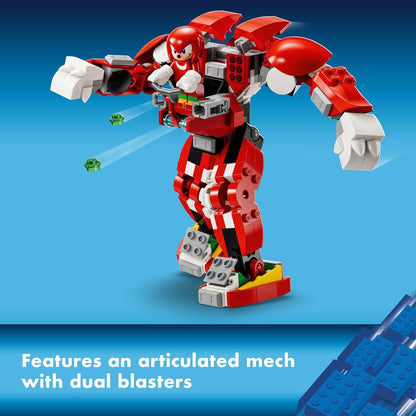 LEGO Sonic The Hedgehog, Set de Construcción de Mech Guardian de Knuckles, Juguete de Sonic para Niños, Figura de Acción de Knuckles Inspirada en Videojuegos con Esmeralda Maestra, Regalo de Juegos