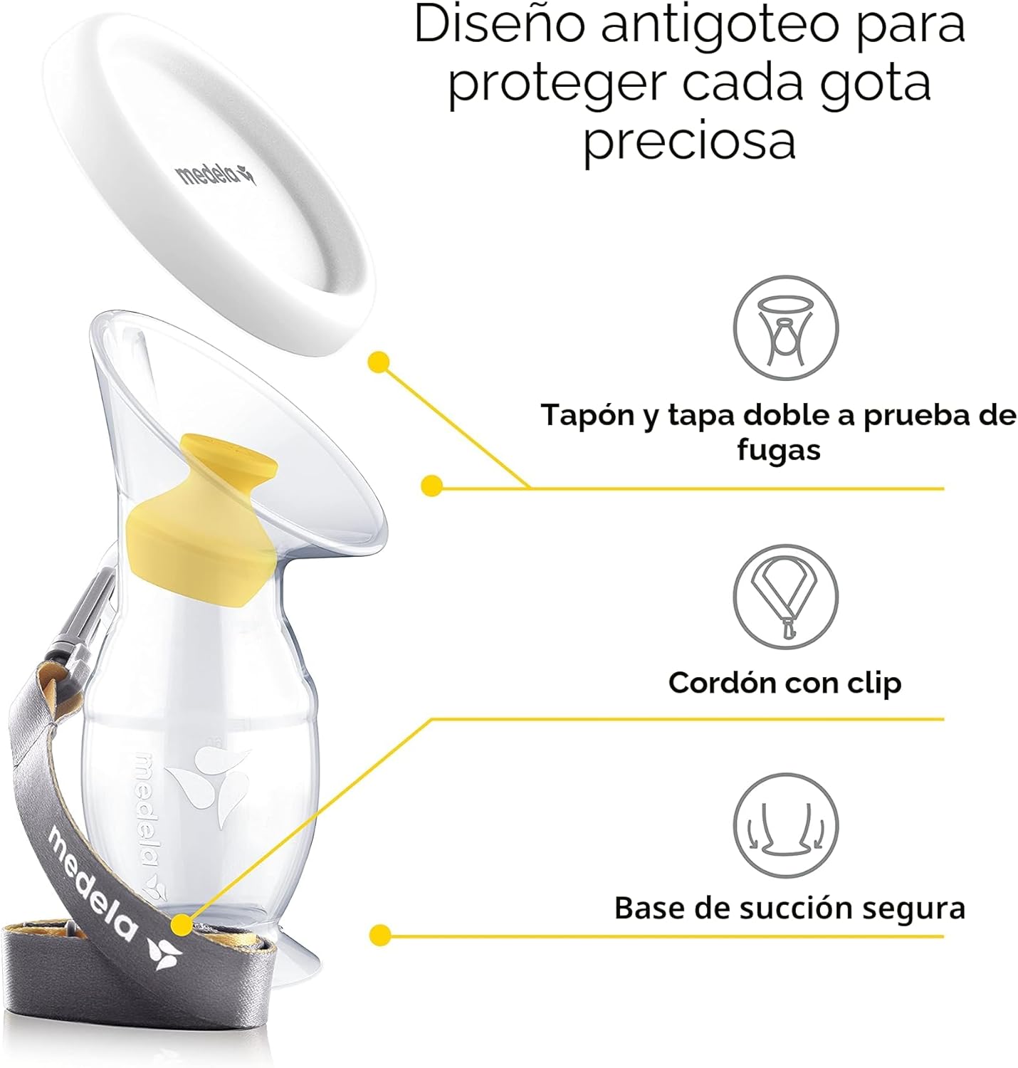Medela Colector de Leche Materna de Silicona, Ahorrador de Leche co...