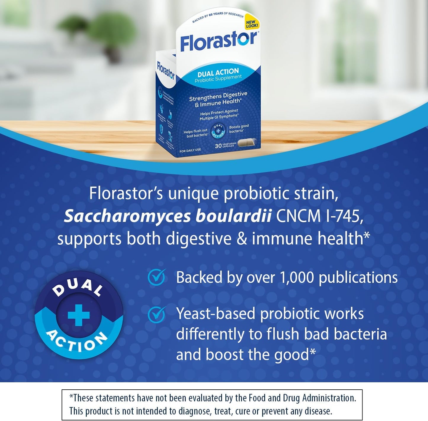 Florastor Probióticos para la salud digestiva e inmunológica, 30 cá...