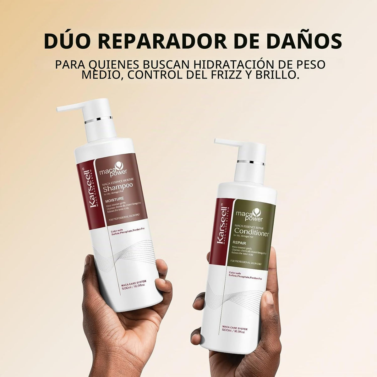 Karseell Set de champú y acondicionador de máscara de cabello rojo...