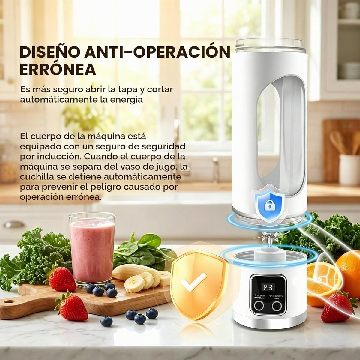 Licuadora personal, exprimidor personal conveniente (blanco) | 12-B...