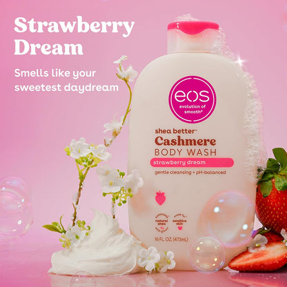 eos Gel de baño de cachemira \u2013 Strawberry Dreams, gel hidratan...