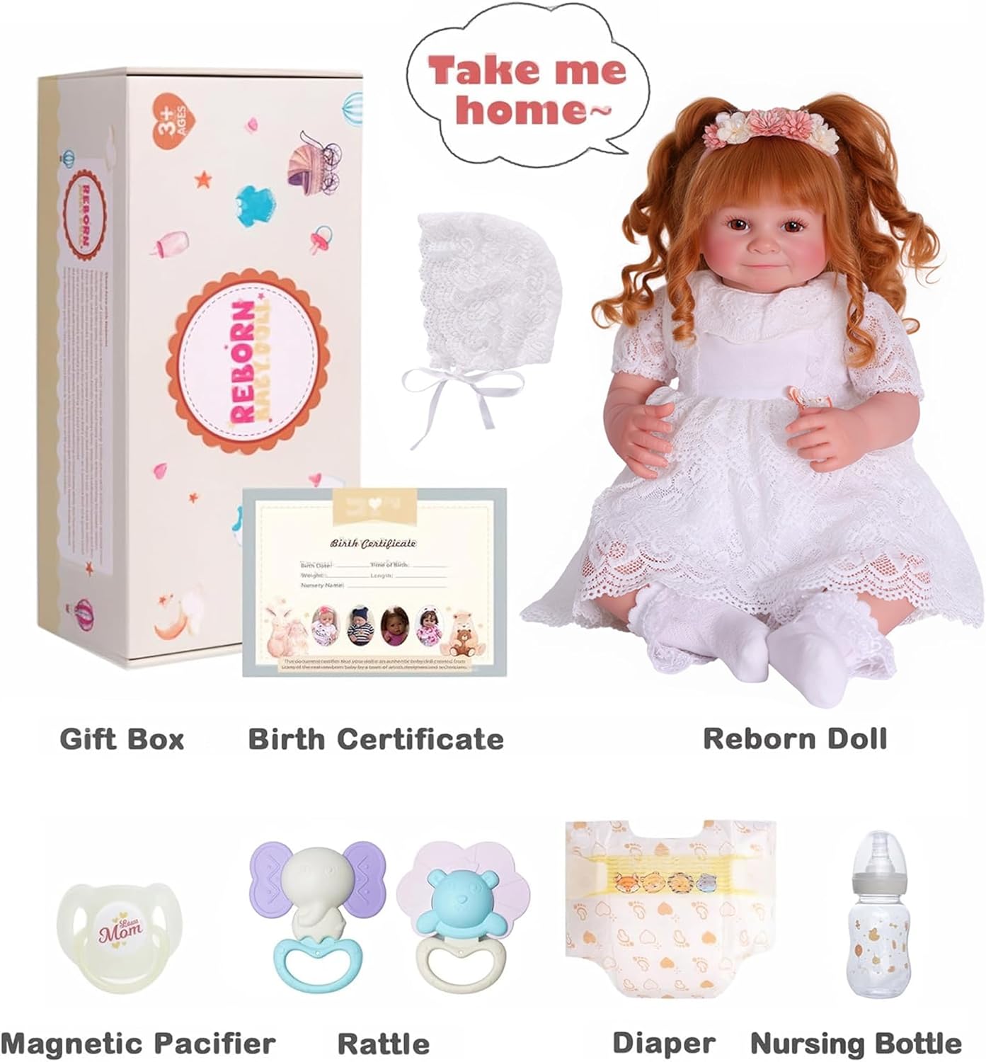 BABESIDE Dara - Muñecas realistas de bebé recién nacido, de 20 pulg...